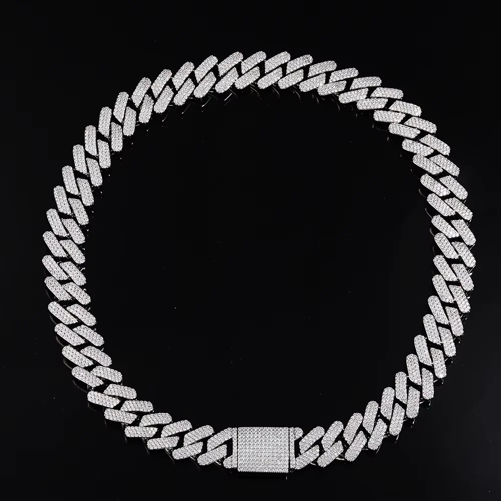 

Iced Out Gold Silver 20 MM Miami Cuban Link Chain Women Choker Necklace Micro Pave Cubic Zircon Hip Hop Jewelry Men Birthday