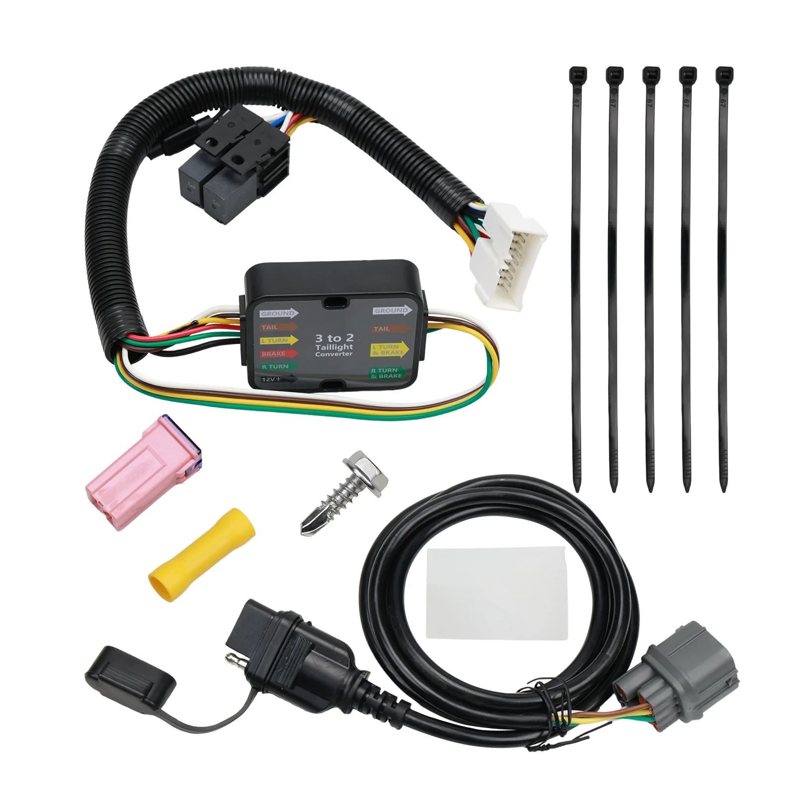 56170 Trailer Wiring Harness Belt Installation Accessories Rolling Instructions for Honda Pilot 2012-2015