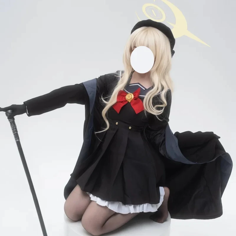 Euro 7 Cos Blue Archive Niyaniya Professor Costume Slit-Eyed Character Outfit Anime Cosplay Coat JK Sailor Uniform 【【【2 - view 5