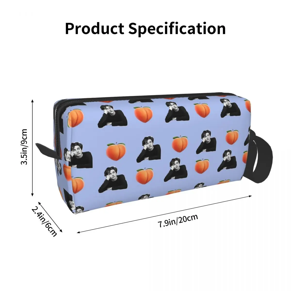 Timothee Chalamet Pattern Makeup Bag Cosmetic Organizer Storage Dopp Kit Toiletry Cosmetic Bag Women Beauty Travel Pencil Case