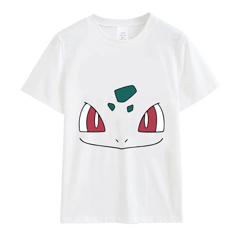 Cute Cartoon Bulbasaurs Women\'s T Shirts Anime Tshirt Summer Cotton Women Men Tshirt Casual O Neck Short Sleeve Tees 2024 kawaii