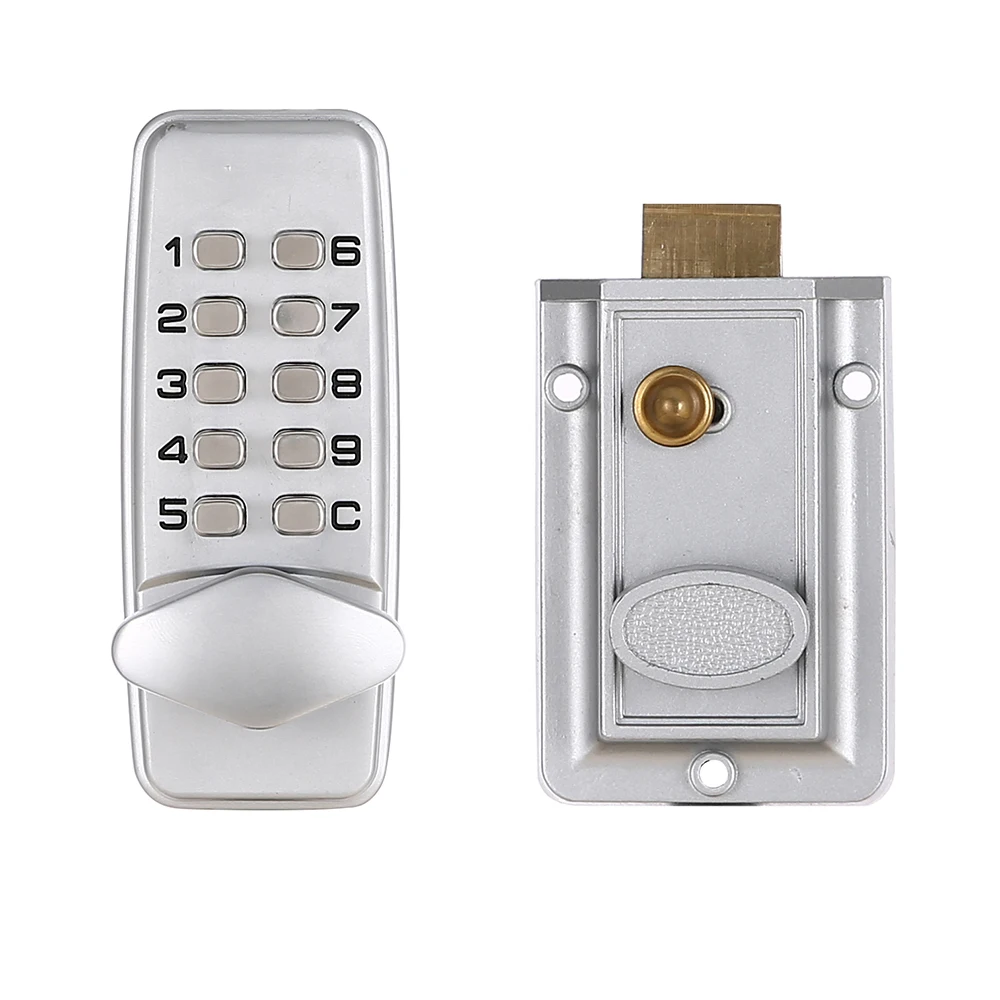 Mechanical Keyless Combination Latch Door Lock, Keyless Deadbolt Lock No Battery No Power Needed