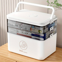 1pc 3-Tier Medicine Cabinets,Medicine Organizer - Family Emergency Storage Box | Leak-Resistant Design, Compact for Home Use