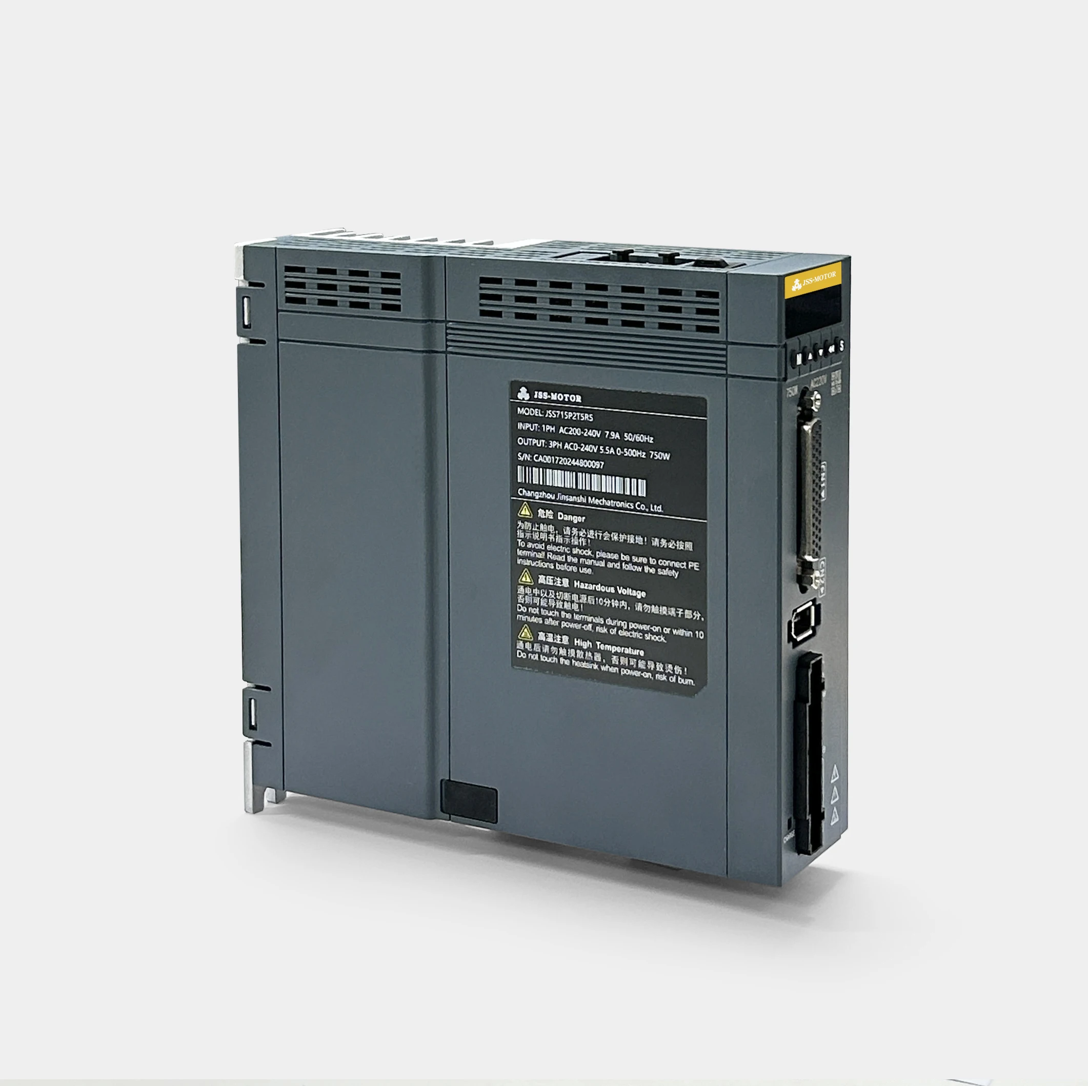 Kit de Motor de servoaccionamiento de pulso monofásico de 220V codificador absoluto magnético de 17 bits 750W 3000rpm servomotor de CA y servoaccionamiento