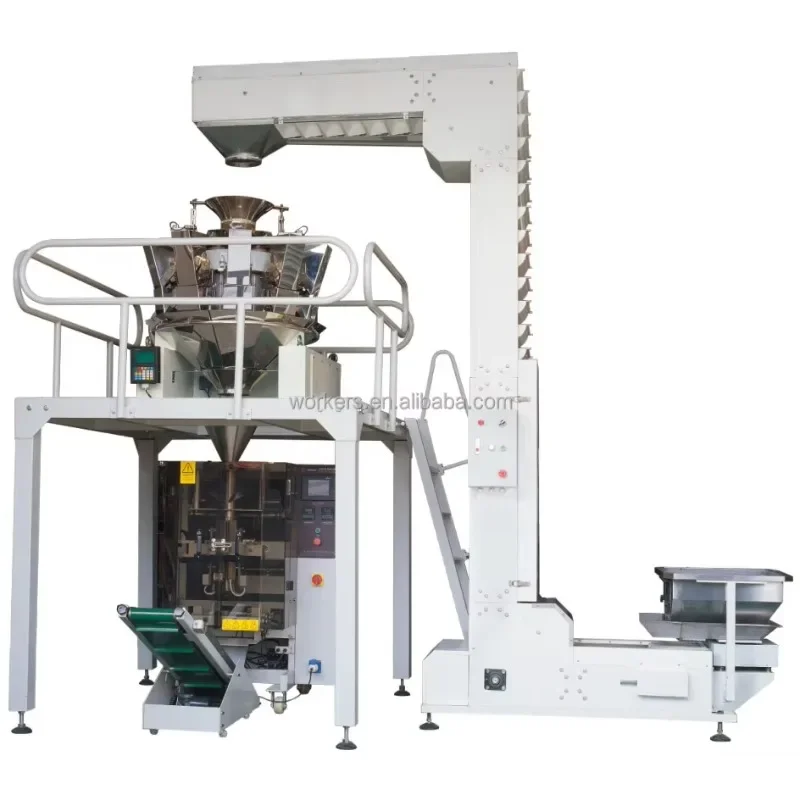 FL Full Automatic Multihead Weigher Nitrogen Corn Chips Packaging Machine Vffs Bagging Snack Potato Chips Packing Machine