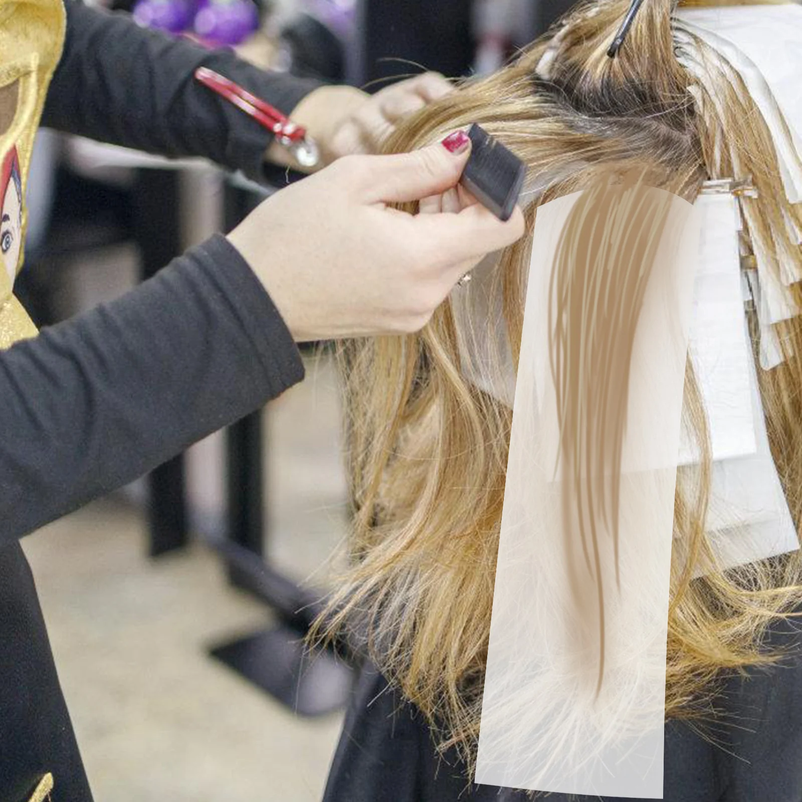 

100 Pcs Hair Paper Wraps Wraps Salon Styling Tissue Paper Wrap Isolation For Hair Reusable Material Hue Scalp Protection