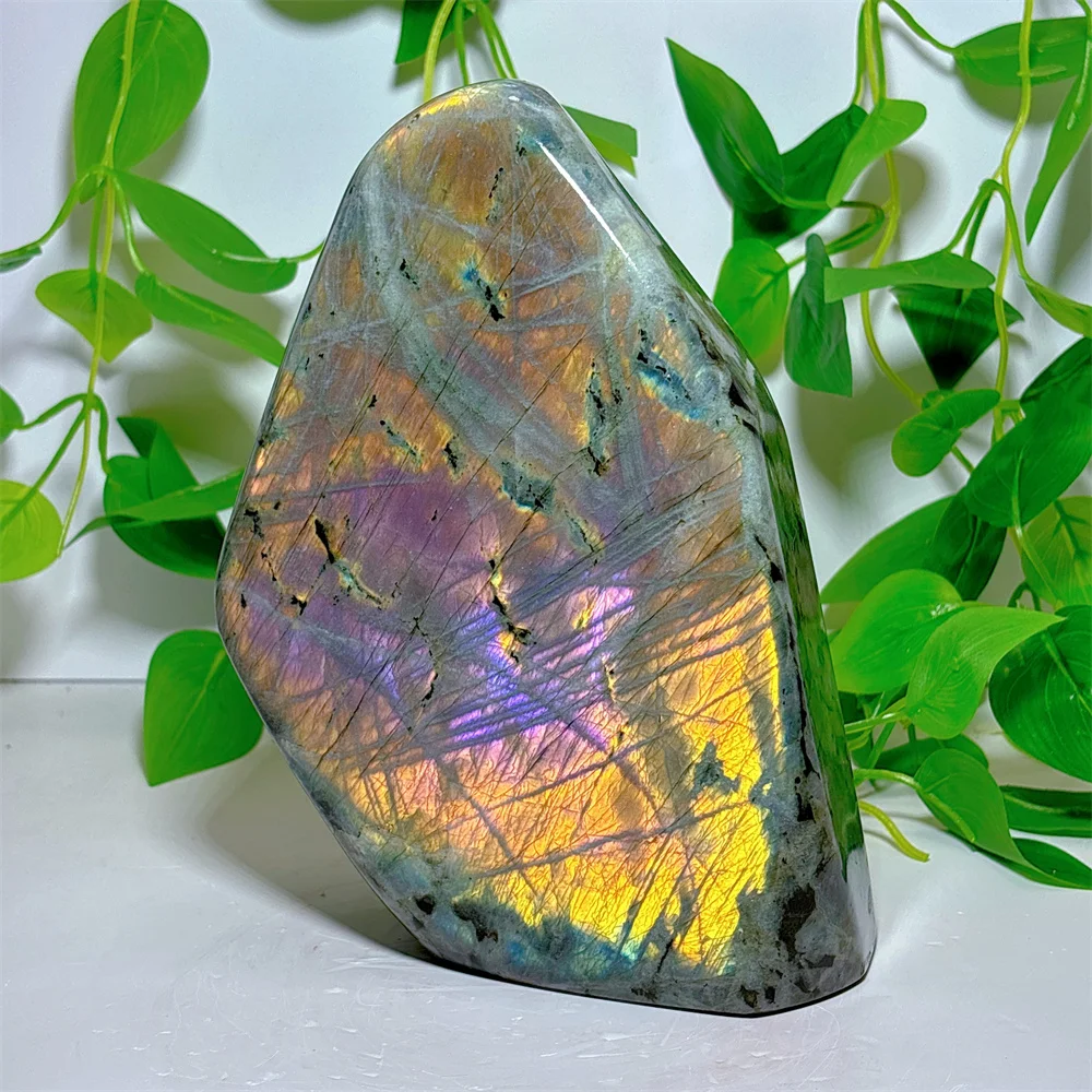 Purple Labradorite Free Form Crystal Natural Stone Quartz Home Decoration Minerals Reiki Gifts Energy Healing Meditation Love