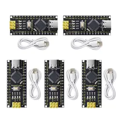 Keyestudio 나노 플러스 개발 보드, 아두이노 C타입 직렬 칩용, CH340C USB, 아두이노 나노와 호환 가능, 로트당 5 개