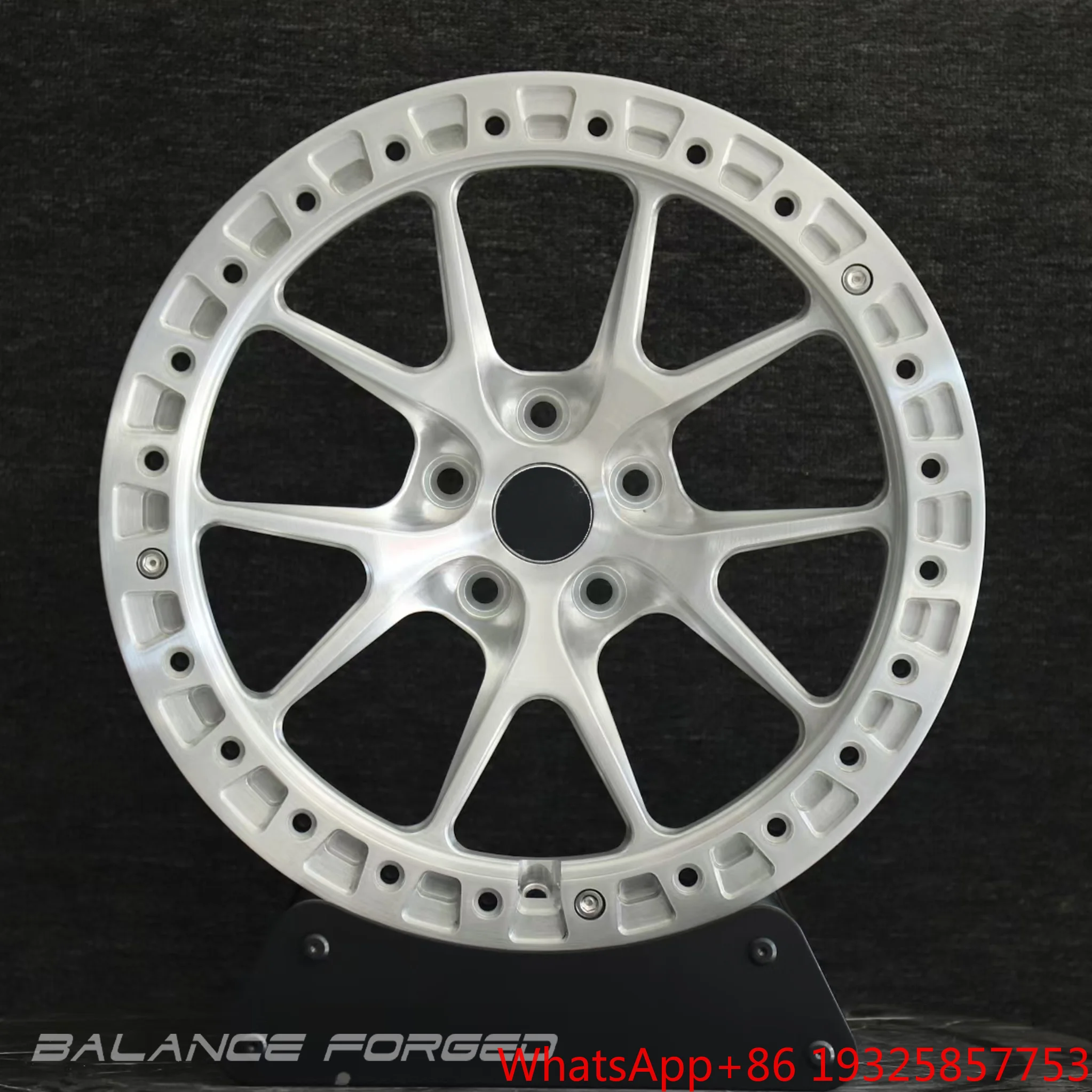 VS-5RS Beadlock Silver Wheels 5x112 5x120 19 20 21 22 Custom Made Mirror Finish Rims for M3 M4 G80 G82  RS5 RS7