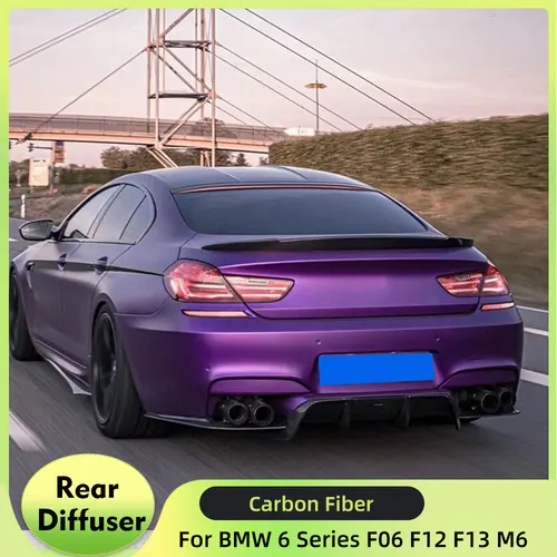 カーボンファイバーリアバンパーリップディフューザー,BMW 6シリーズf06f12 f13 m6 m tech m sport 2013-2016用スポイラー,3個