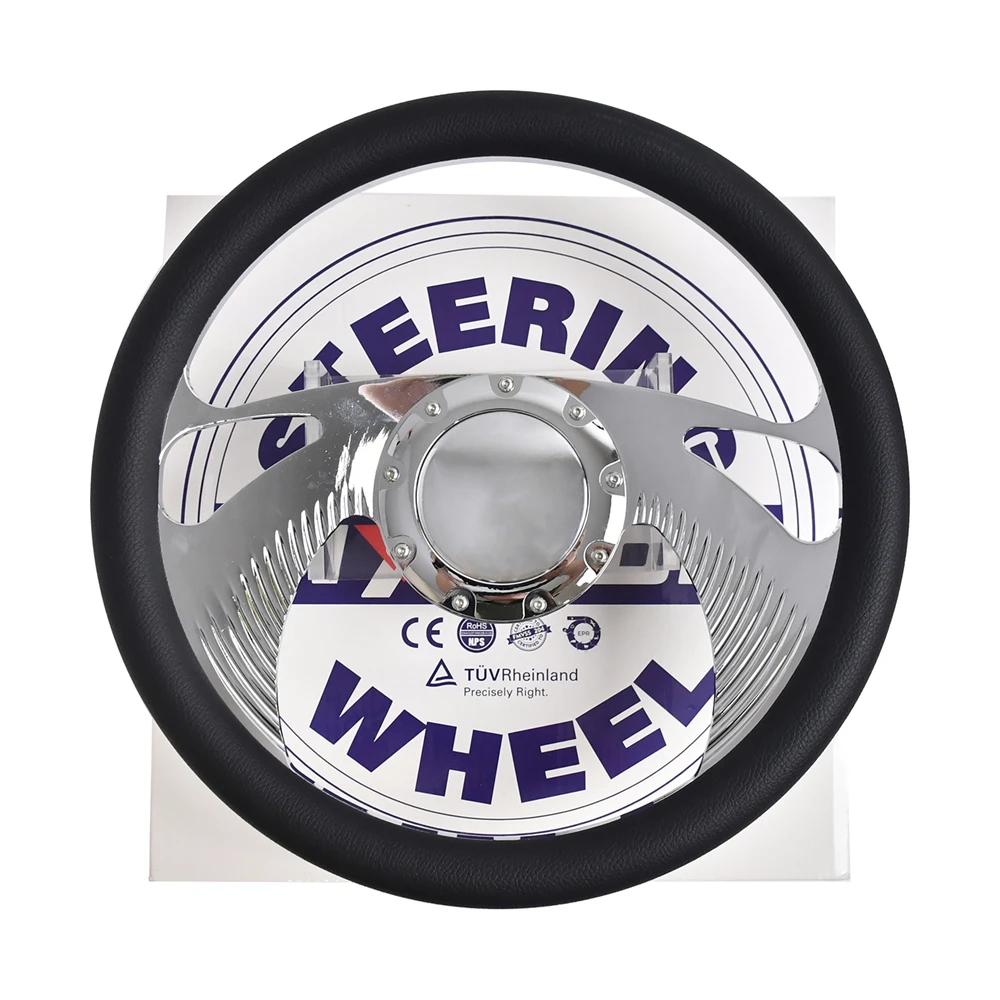 تصميم خاص قوس تعديل عجلة القيادة 9 ثقوب القرن زر عجلة القيادة الرياضية مع نصف دائرة ستوكات الجلود