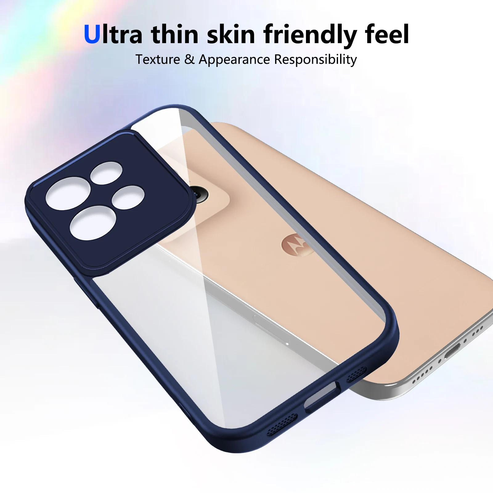 Für Motorola Moto Edge 50 Neo Hülle Silikon Bumper Kristallklare Rüstung Harte Rückseitige Abdeckung Handyhülle für Moto Thinkphone 25 MotoS50