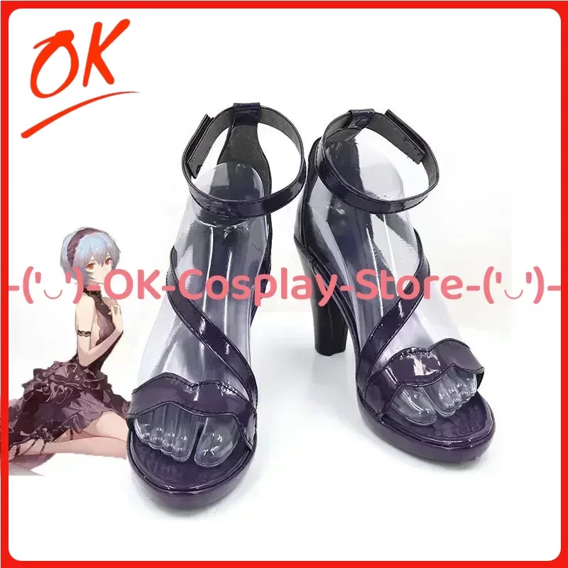 [Customized Size] N.G.E Rei Ayanami Cosplay Shoes Anime Roleplay Costume Prop Halloween Carnival Party Boots PU Leather