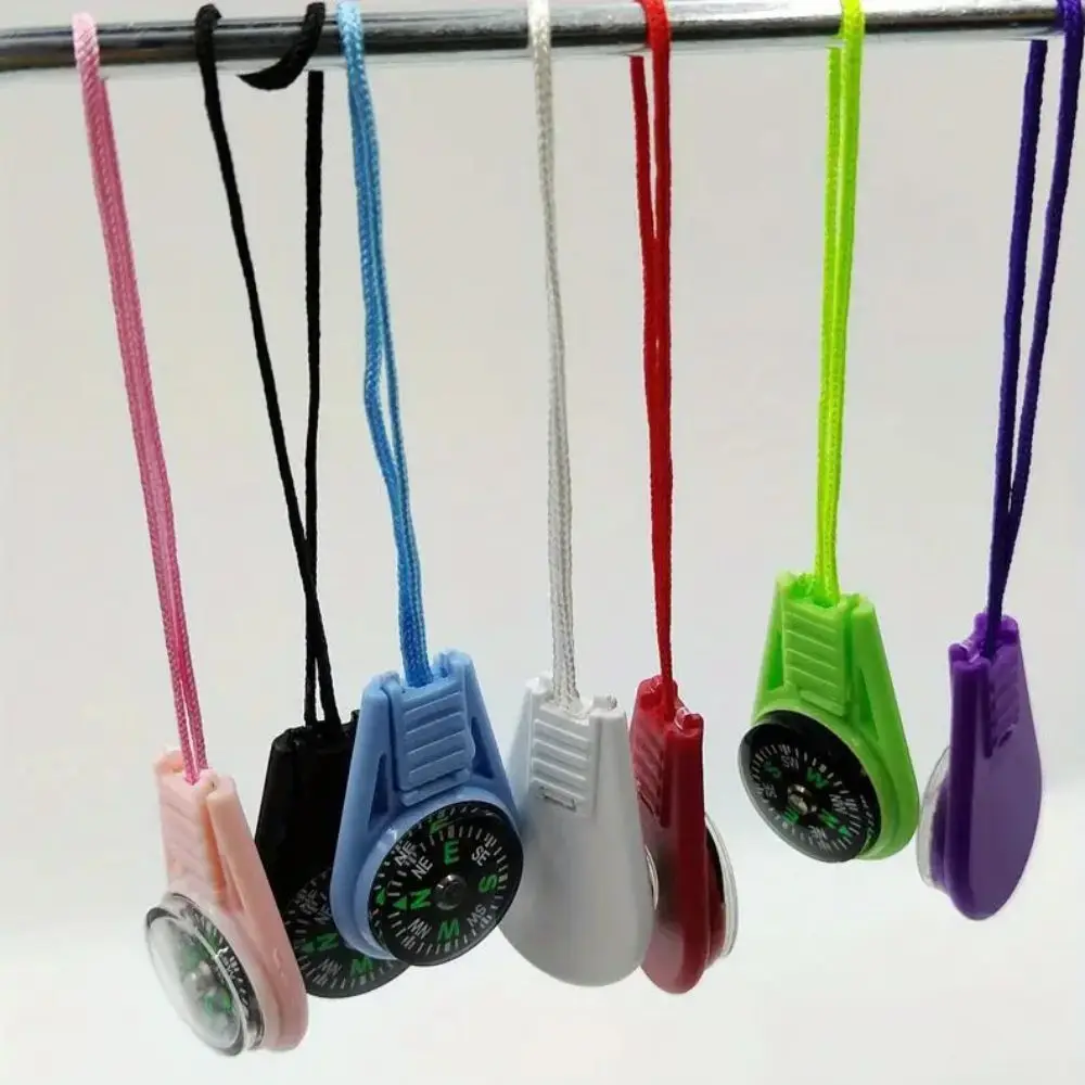 Waterproof Mini Survival Compass Multifunctional Keepsake Lanyard Compass Plastic Random Color Camping Compass Outdoor