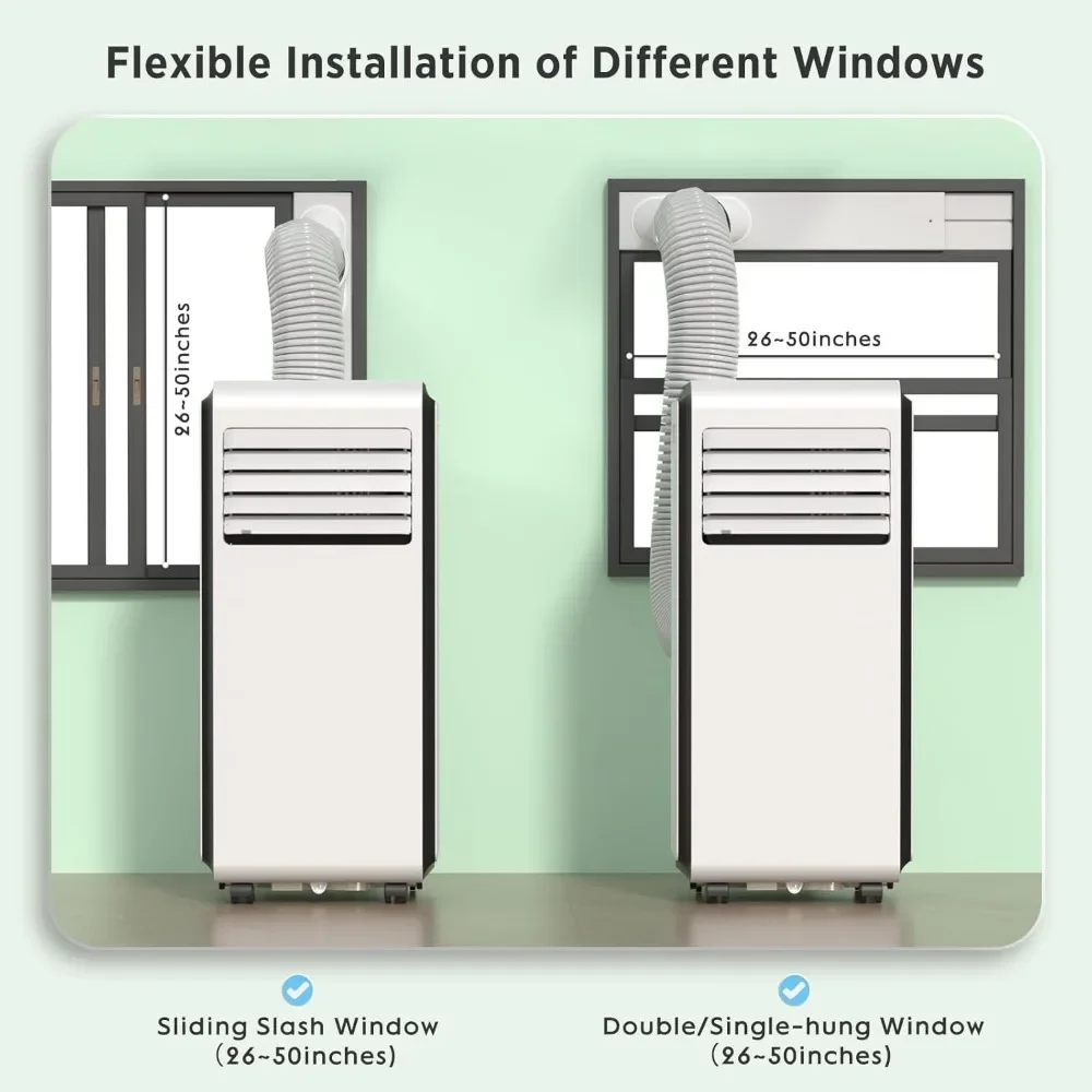 Ar Condicionado Portátil, Ventilador Desumidificador Legal, Modos de Suspensão, Atualizado, Até 350 Sq.Ft, CA, 2024