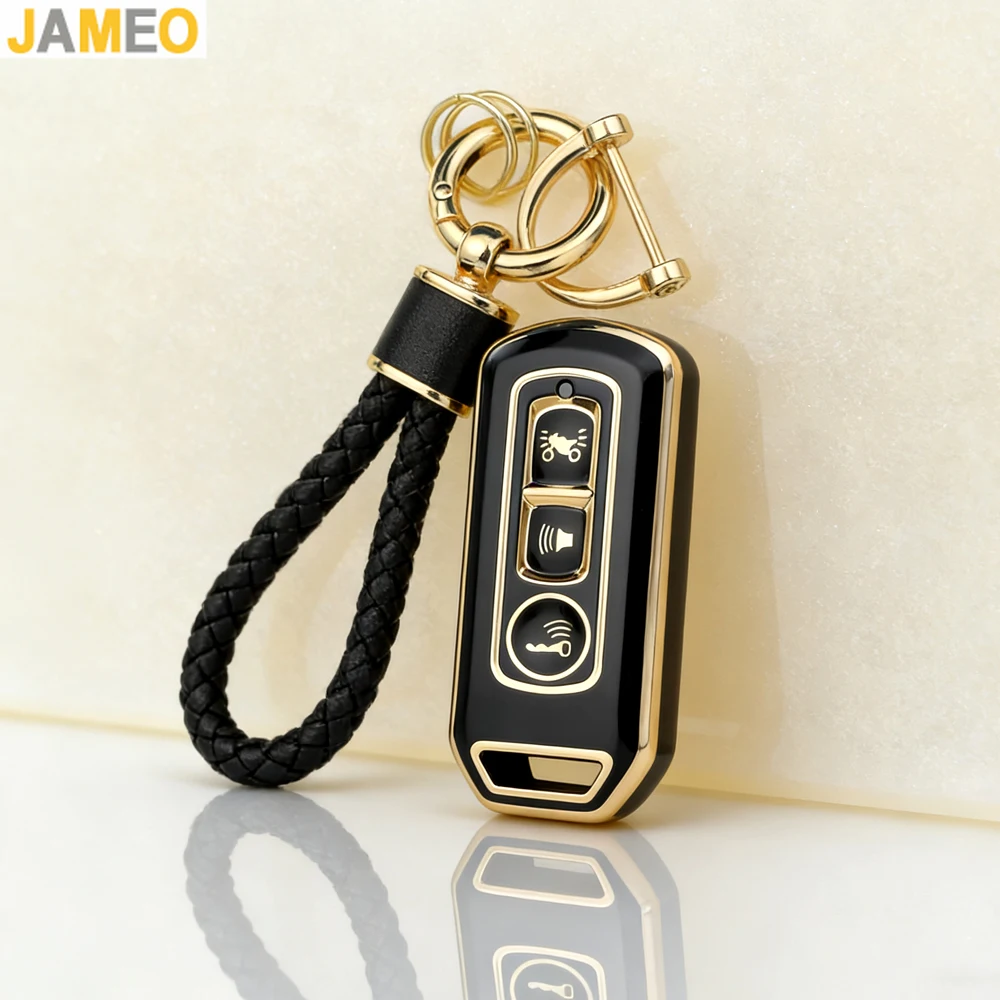 Soft Key Case Cover for Honda Xadv 350 Forza 750 300 Sh 350 PCX Protector 3 Buttons Remote Key Shell Fob Holder Auto Accessories
