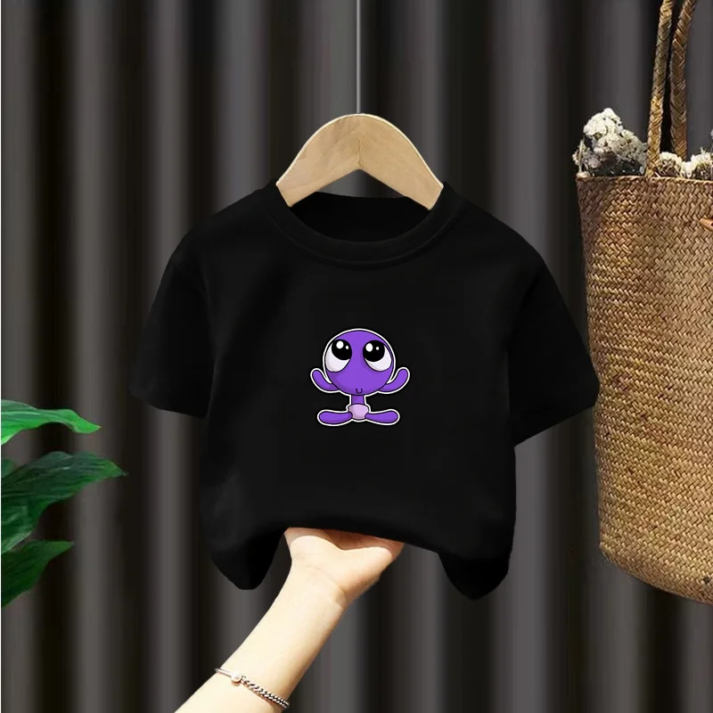 Cartoon animation loose children's clothing European and American children's tops popular children's short-sleeved T-shirts image 5