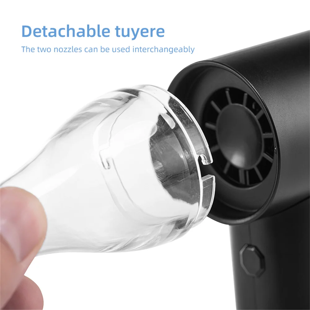 Mini Turbo Jet Fan Electric Air Duster with 5 Gear Adjustable 150000RPM Wind Speed 52m/s Car Computer Cleaning Blower Tool