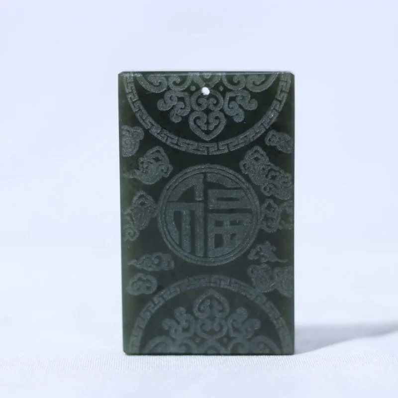

Hetian Men and Women, Vintage Green Jade Amulet Jewelry, Fortune Pendant