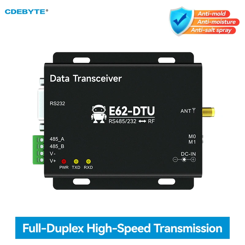 Full Duplex Frequency Hopping RS232 RS485 433mhz 1W IoT uhf Wireless Transceiver Module Transmitter Receiver E62-DTU(433D30)