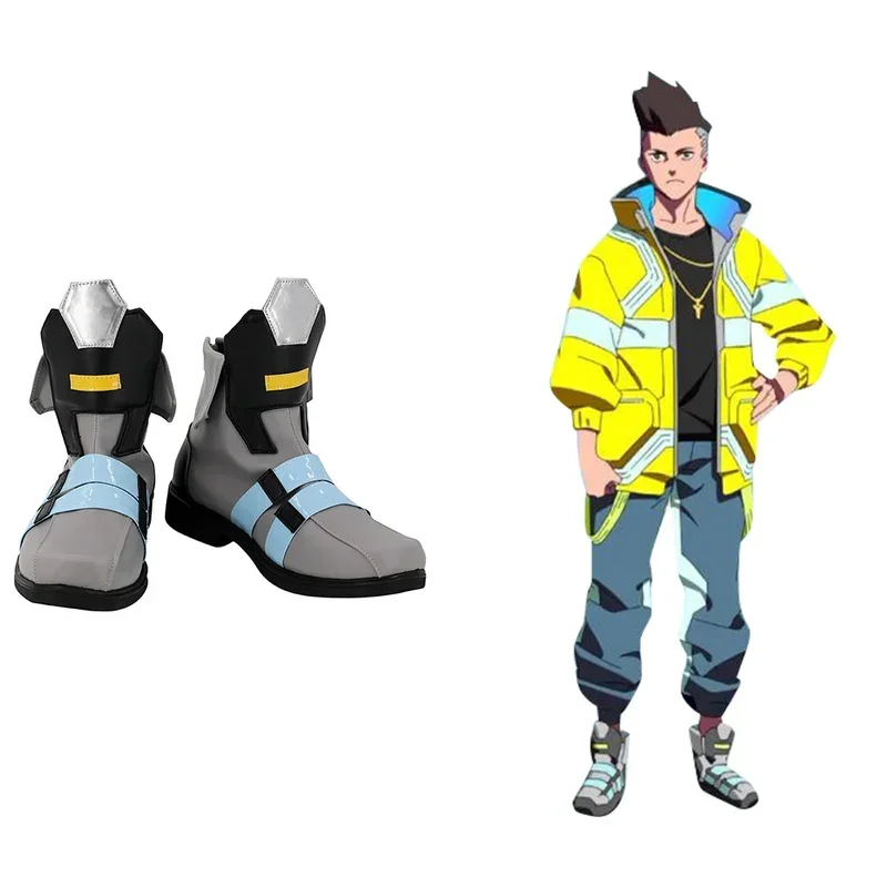 Edge lopers David Martinez Cosplay Schoenen Laarzen Mannen Vermomming Halloween Kostuums Accessoire Custom Made