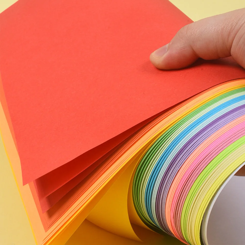 A4 80gsm Color Copy Paper 100 Sheets/Pack Multifunctional Origami Paper DIY Craft Scrapbooking Office Printing Color Paper