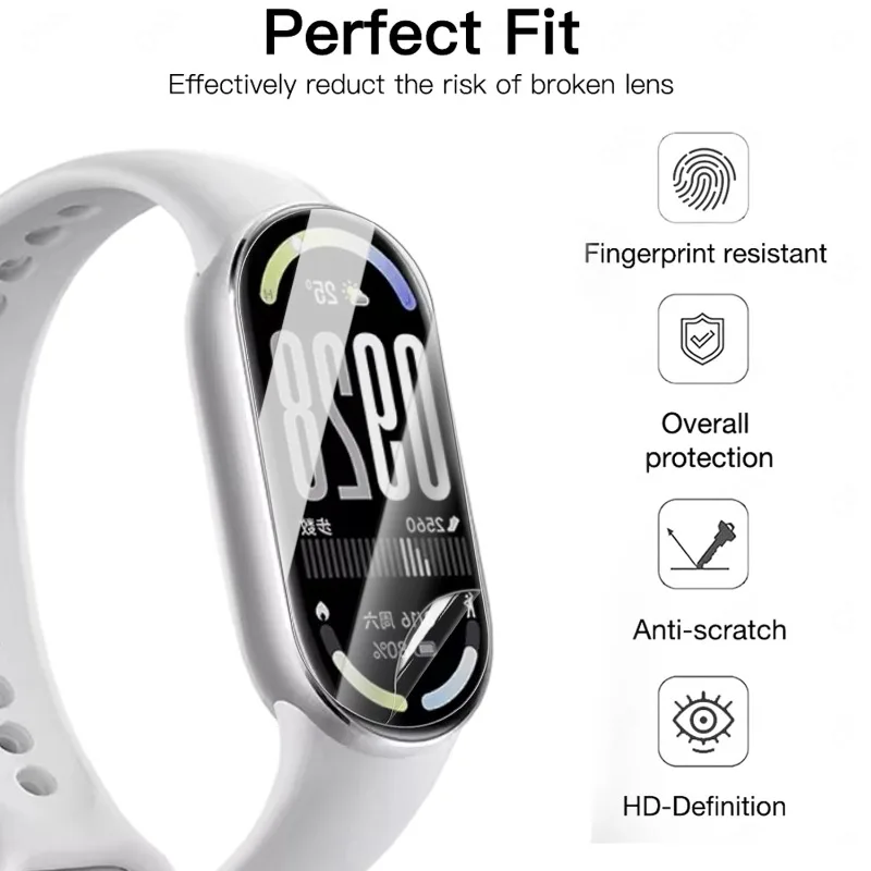 10/5Pcs Hydrogel Films For Xiaomi Mi Band 10 9 Screen Protector Soft Protective Film For Miband10 Miband9 Smart Band Accessories
