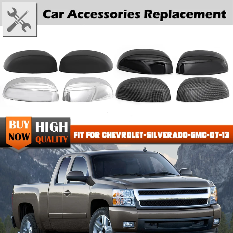 Fit For Chevrolet Silverado 1500  GMC Yukon 2007 2008 2009 2010 2011 2012 2013 High Quality Car Rearview Mirror Covers 25788155