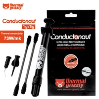 Grizzly Conductonaut-grasa térmica 73W/MK para ordenador, Enfriador de CPU/GPU, líquido, refrigeración de Metal, grasa de silicona, 1g/5g