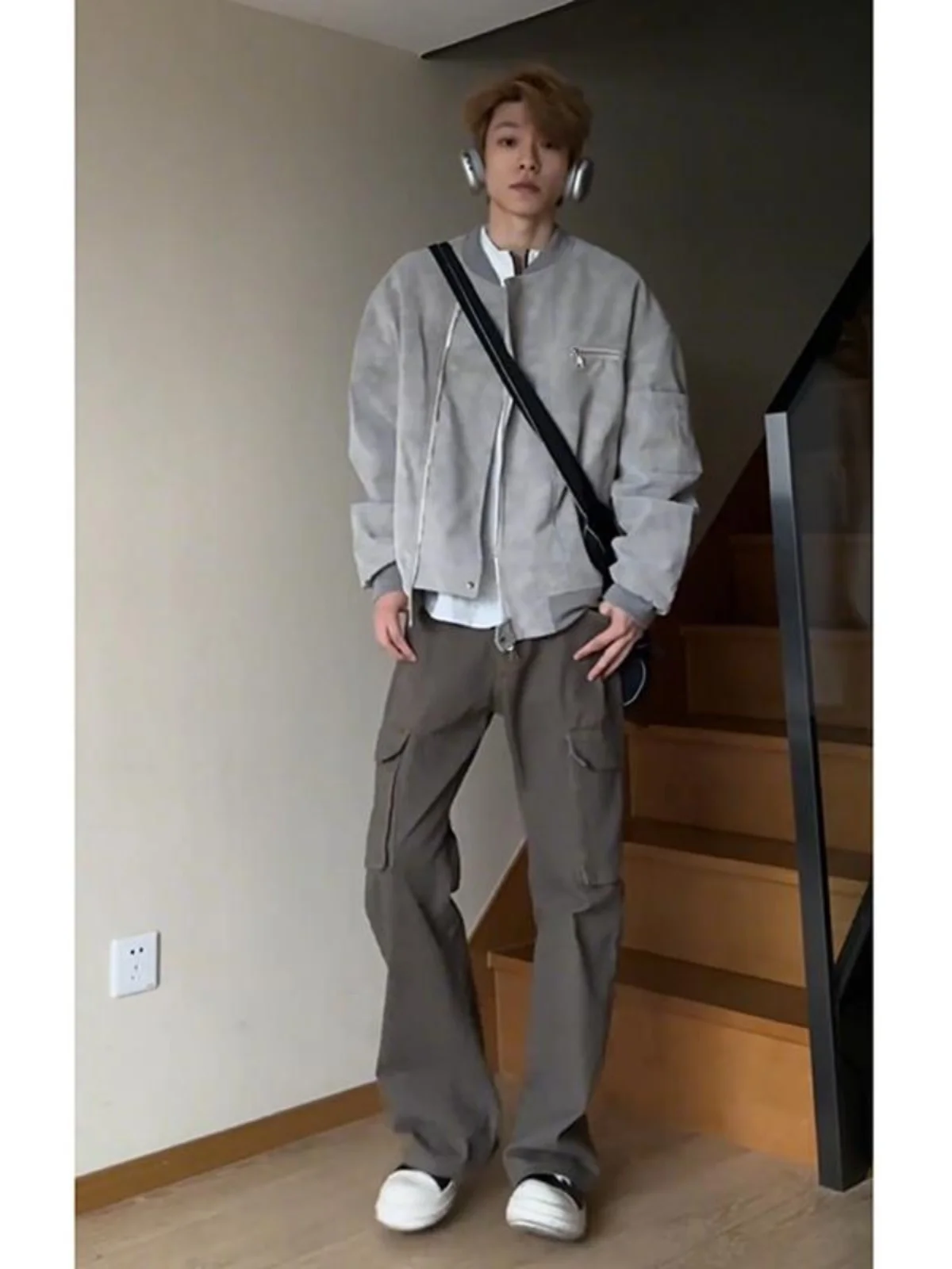 

Мужская куртка из искусственной кожи Waed PU, в бейсбольном стиле, для работы и мотоциклистов, весенняя, свободного кроя, с защитой от сминания