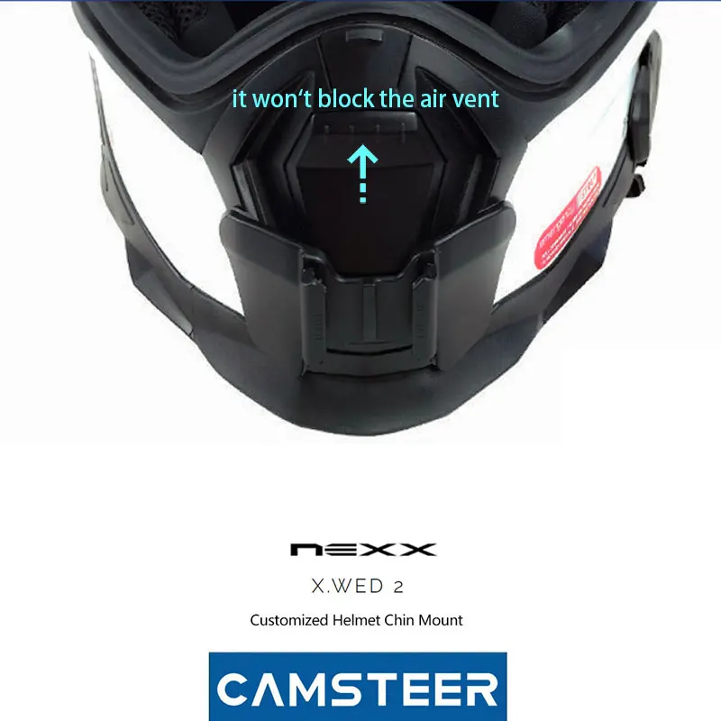 NEXX X.WED 2 casco supporto per mento in alluminio personalizzato per GoPro Hero12 11 10 9 Insta360 X4 X3 Ace pro DJI Action 3 4 accessorio per fotocamera