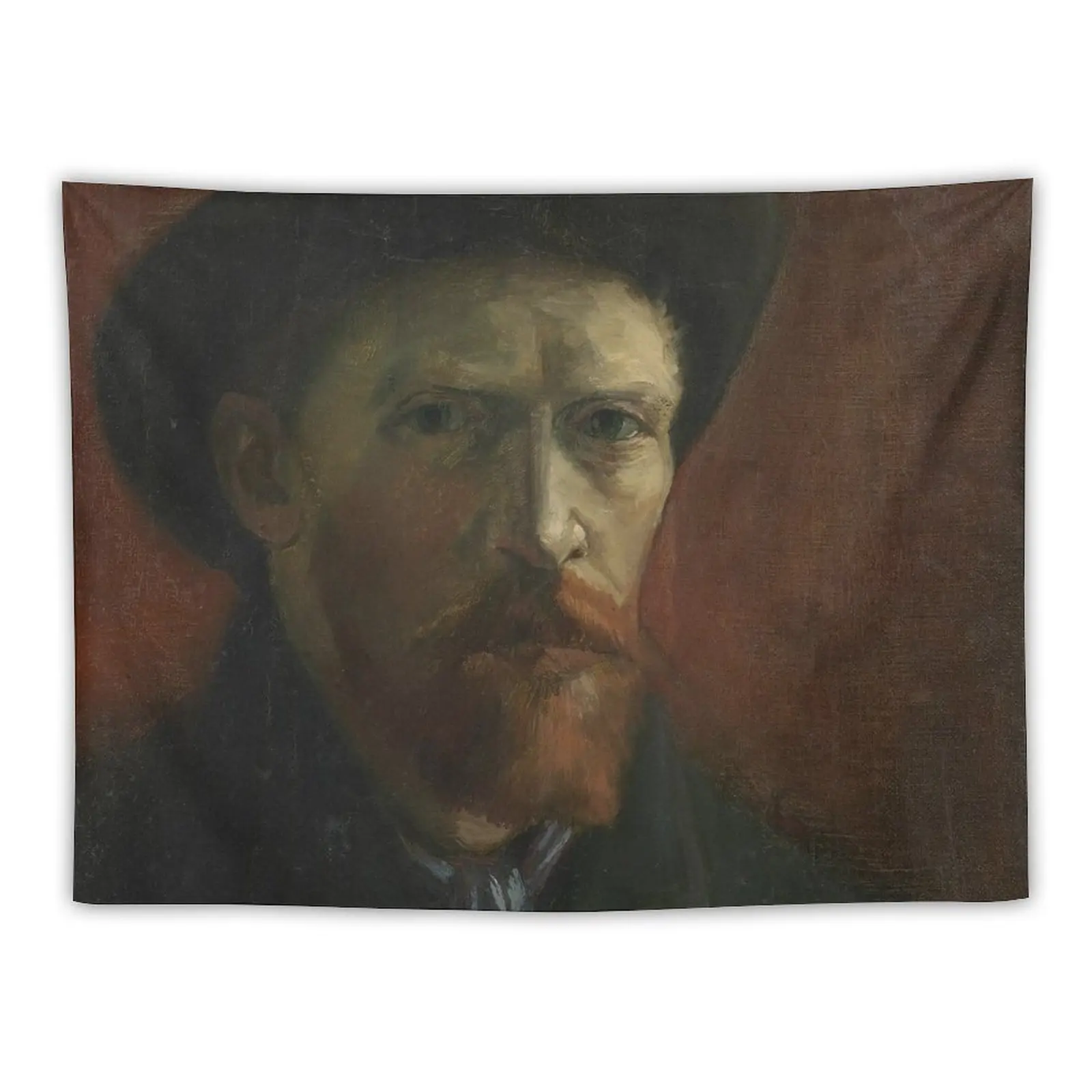 

Self Portrait with a Felt Hat - Vincent Van Gogh Tapestry Home Decoration Cute Tapestry