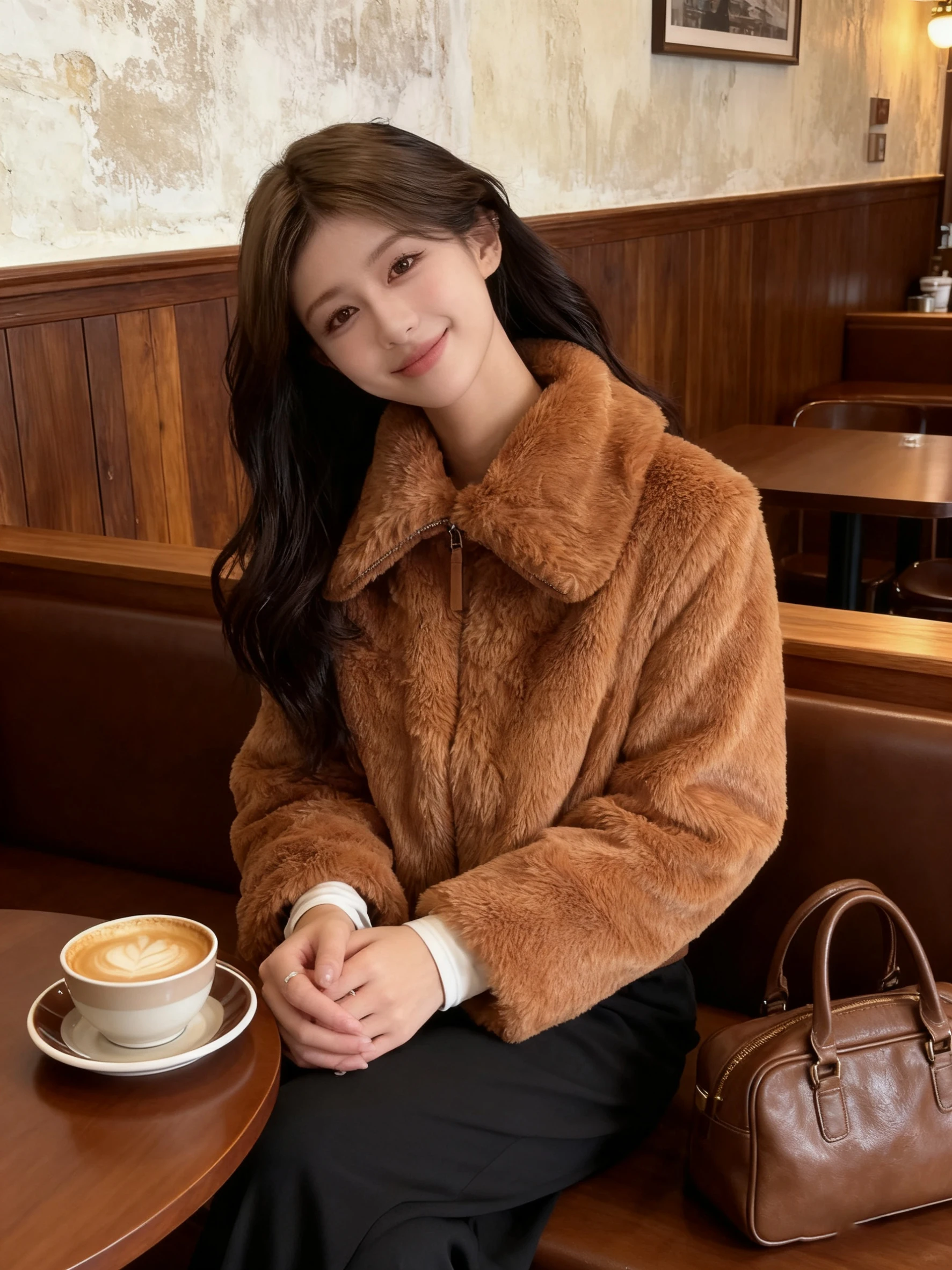 

Корейская теплая женская куртка из утолщенного экологичного искусственного меха с воротником-стойкой, осенне-зимняя модная верхняя одежда