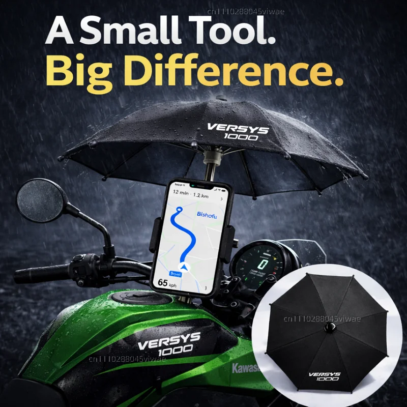 

Держатель для телефона и зонта для мотоцикла KAWASAKI VERSYS 1000, водонепроницаемый, солнцезащитный, антибликовый, дождезащитный, крепление на руль для GPS