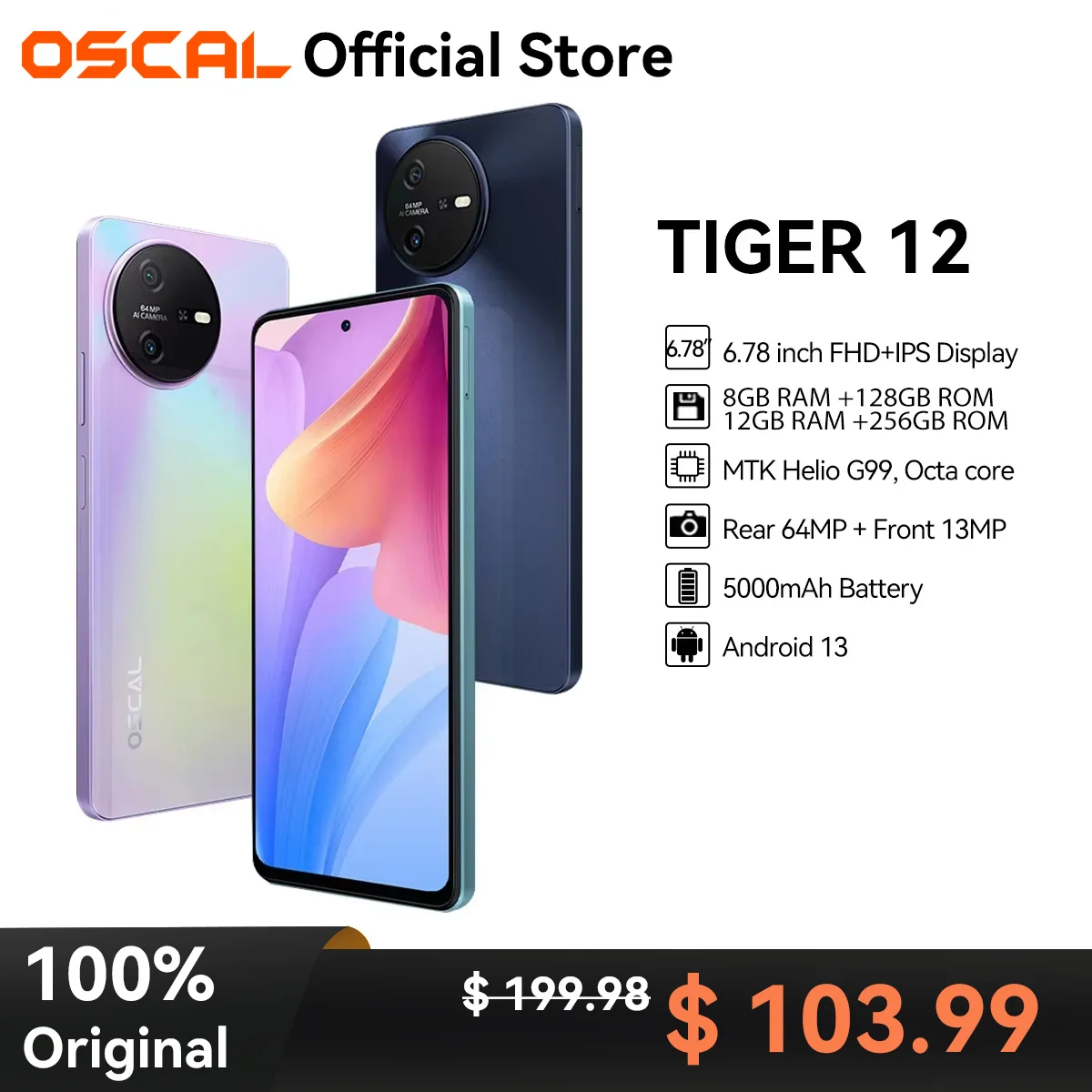مراجعة شاملة لهاتف OSCAL TIGER 12 بمعالج G99: الأداء، الشاشة، البطارية، والقيمة الحقيقية مقابل السعر