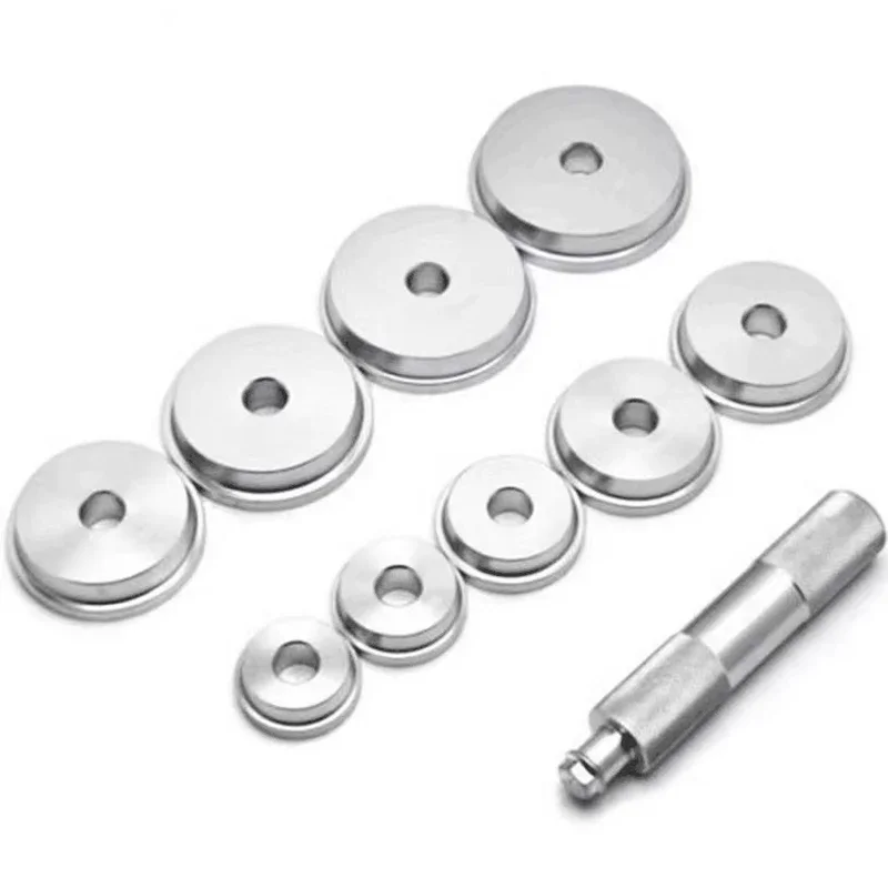 10PCS Automotive Wheel Axle Bearings Puller Aluminum Bearing Race and Seal Bushing Driver Install Set Automotive Tool
