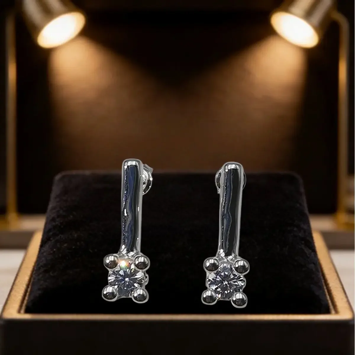 2026 Summer Brilliant High Beauty Colorful Geometric Four Claw Zircon Earrings Jewelry Accessories Festival Gifts