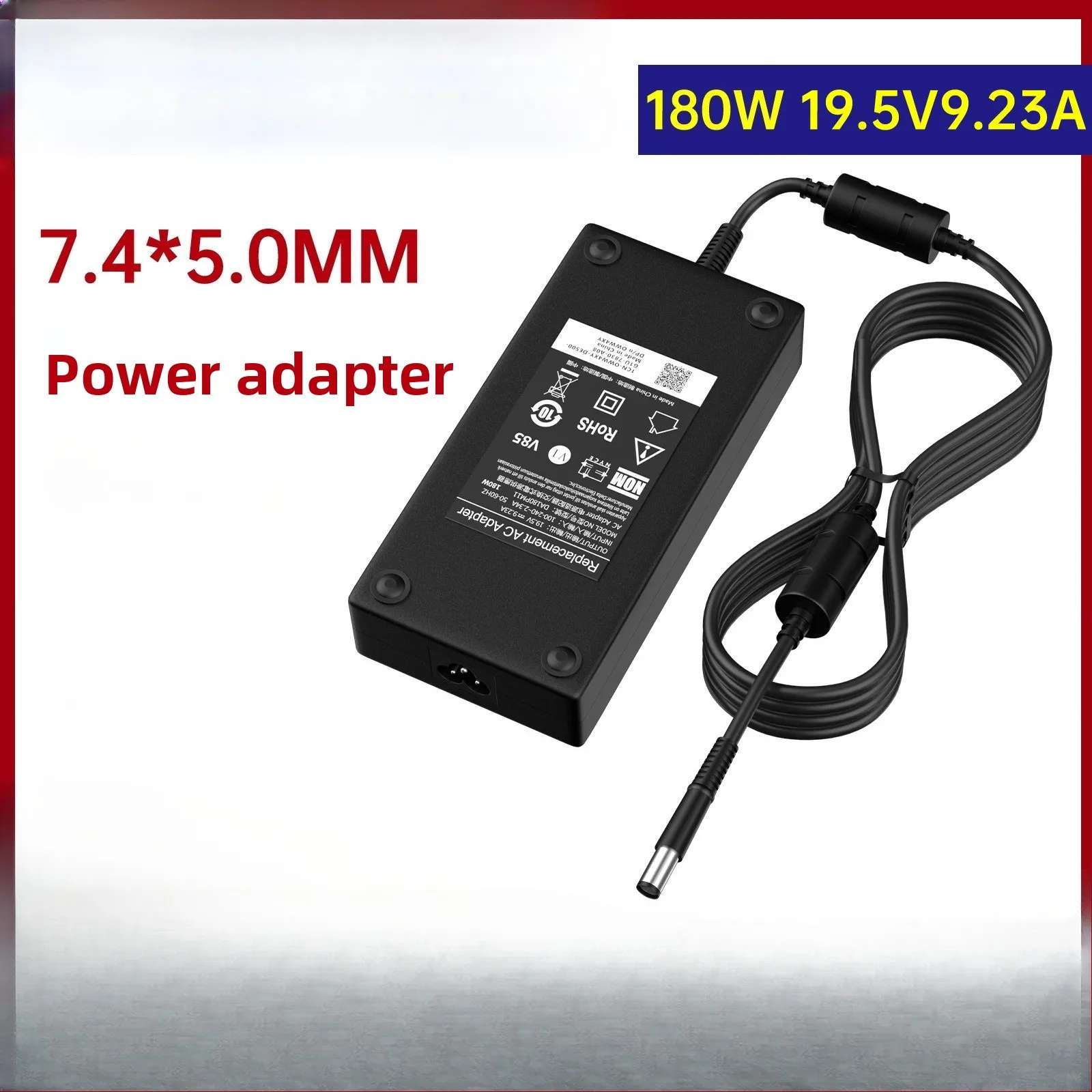 

180W 19.5V 9.23A 7.4*5.0mm Laptop Adapter for US UK EU AU Laptop