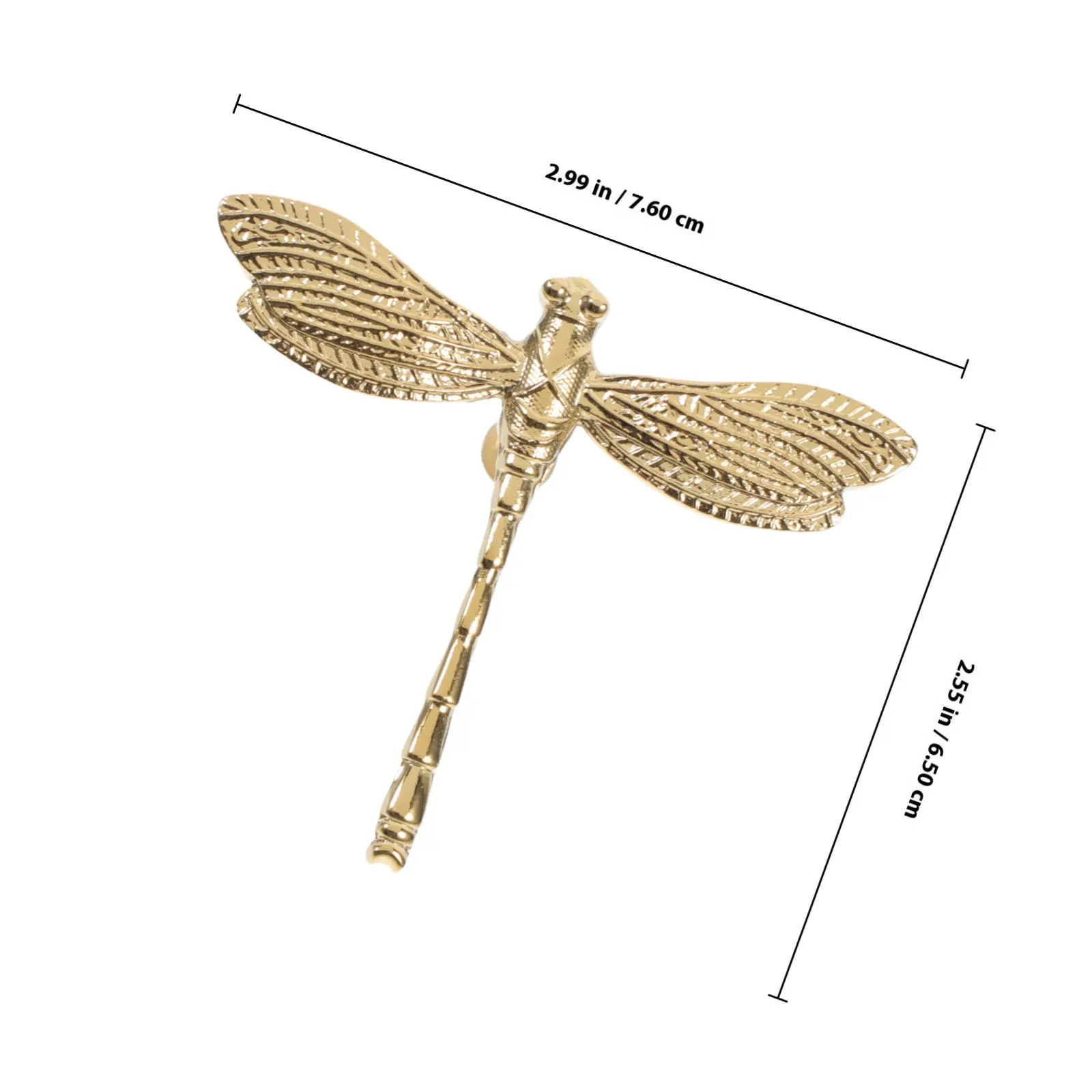Brass Dragonfly Cabinet Knob Stylish Decorative Drawer Pulls for Dressers Cabinets Wardrobes Shoe Cabinets Vintage Door Handle