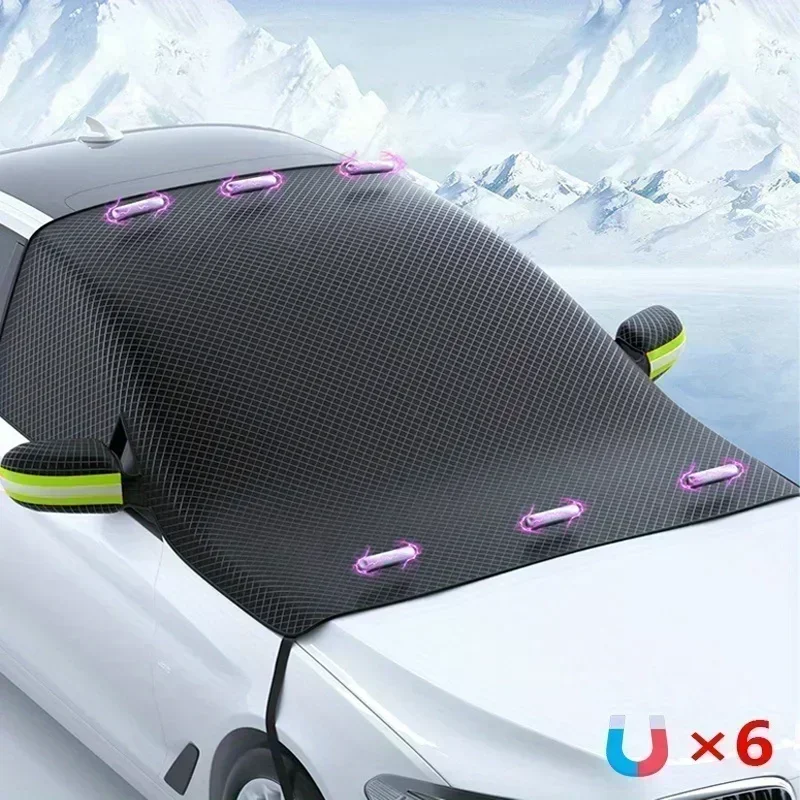 Auto-Windschutzscheiben-Schneeschutz-Abdeckung, Außenzubehör für Autos, Schutz vor Eisbildung an der Vorderseite, Schneeschild – Detail 3