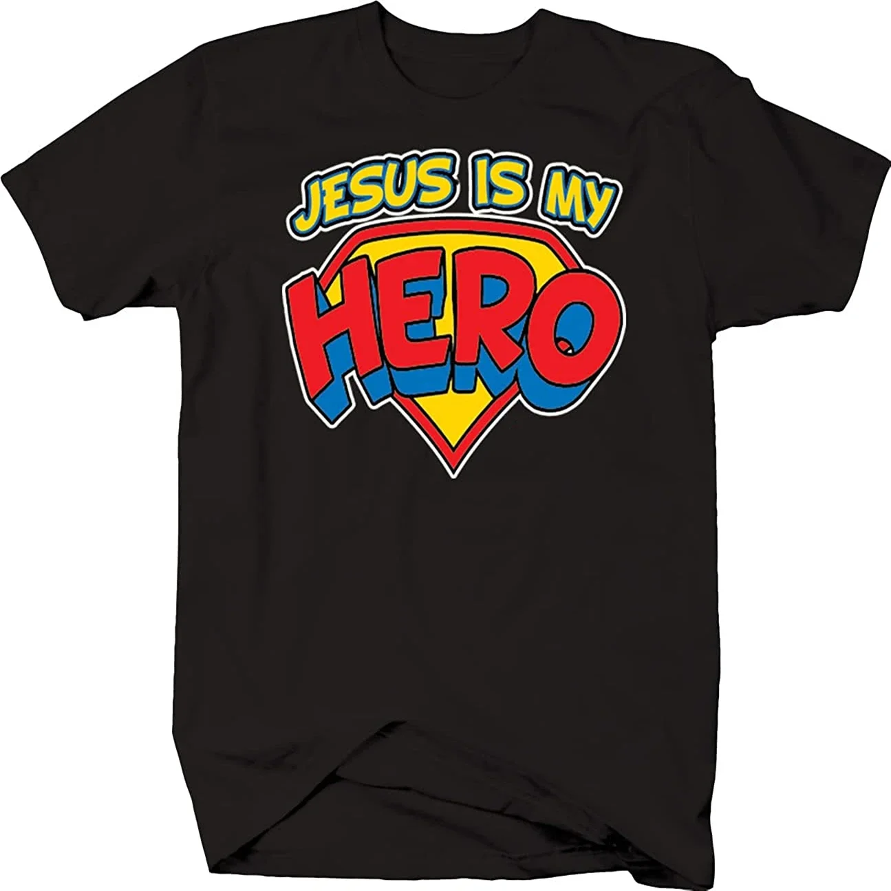 

Jesus Is My Hero Shirt Softstyle T Shirts Black Premium Cotton Short Sleeve O-Neck Mens Tshirt S-3XL