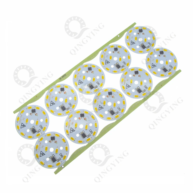 220v SMD 5730 aluminum led pcb 2W 3w 5w  6W 7w 10w 12w 15w 18w 24w integrated driver lamp plate White/ Warm White For LED Bulb