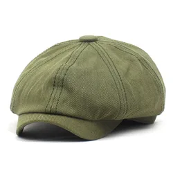 Men's Newsboy Flat Cap 100% Cotton Gatsby Ivy Golf Cabbie Hat