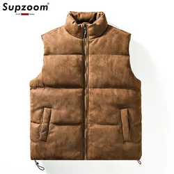Supzoom New Arrival Autumn And Winter Lapel Velvet Loose Casual Retro Suede Bf Style Couple Handsome Men Warm Thickened Vest