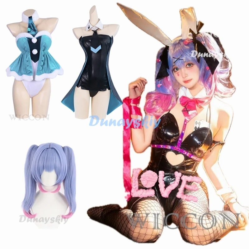 

Rabbit Hole Cosplay Wig Heat Resistant Role Play Project Sekai Colorful Stage Idol Vtuber Headwear Halloween cosplay Bunny Girl