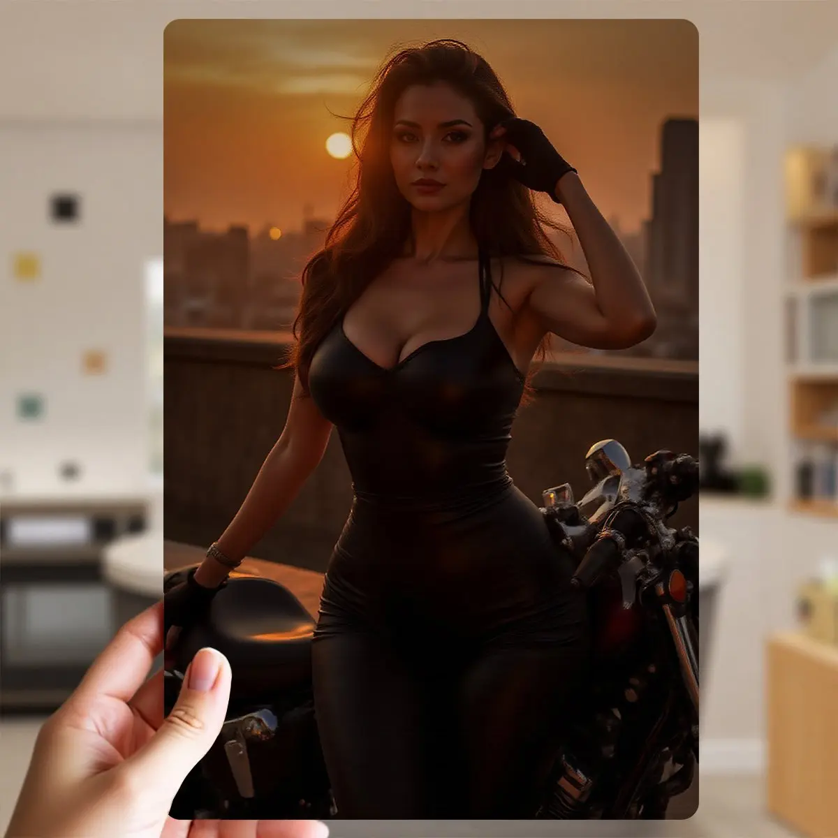 Vintage Motorrad Metallschild - Retro Garagenwand-Dekoration für Männerhöhle, Langlebiges Aluminium-Poster mit Aufhängelöchern