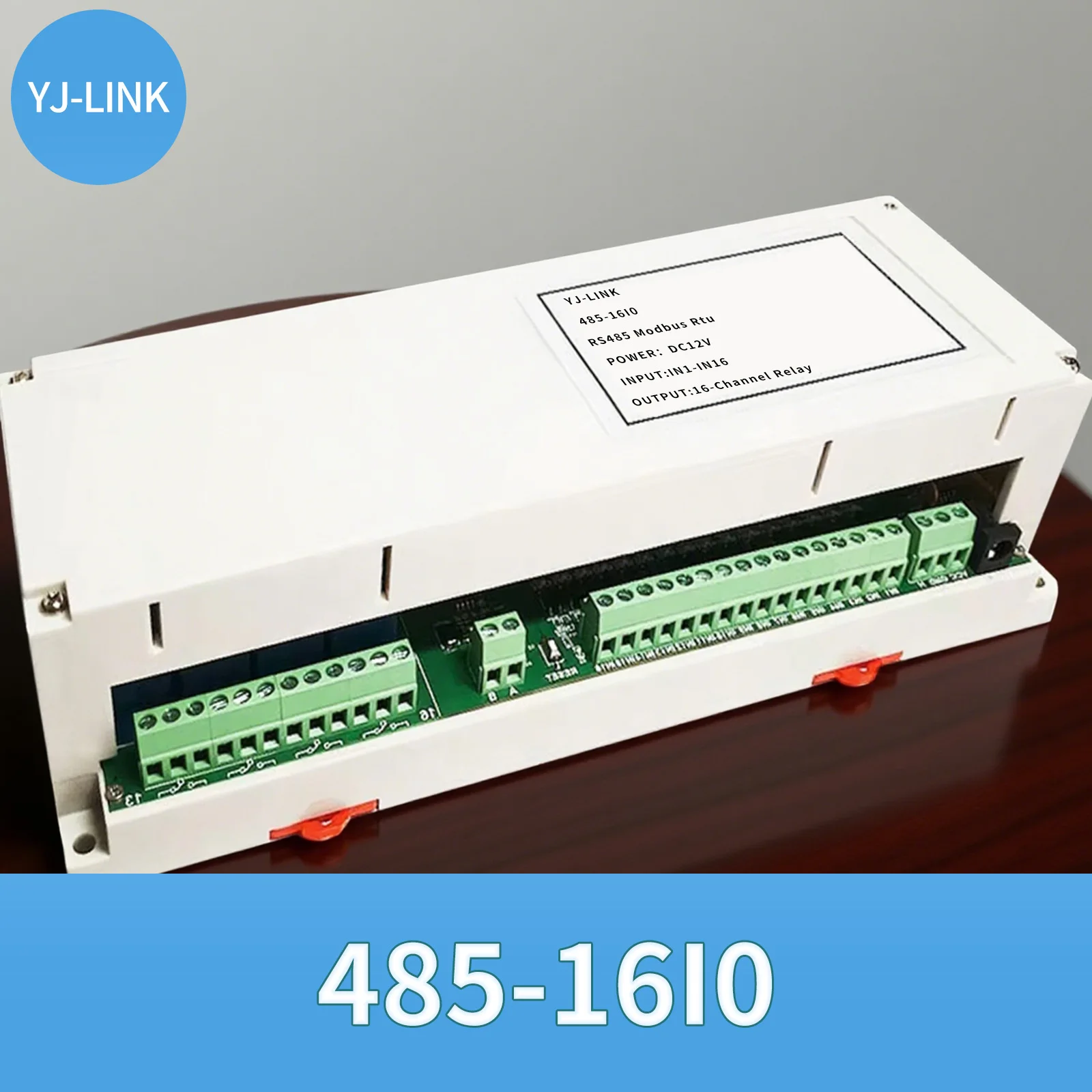 

485-16IO RS485 16-канальный релейный выход управления и модуль сбора количества переключателей Протокол связи MODBUS RTU