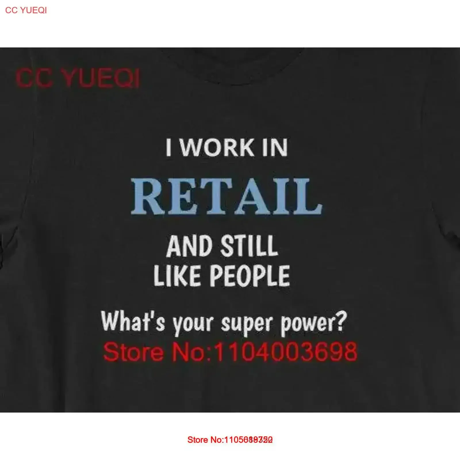 I Work In Retail And Still Like People What's Your Super Power T Shirt vintage Washed Casual Stretched graphic Soft Breathable