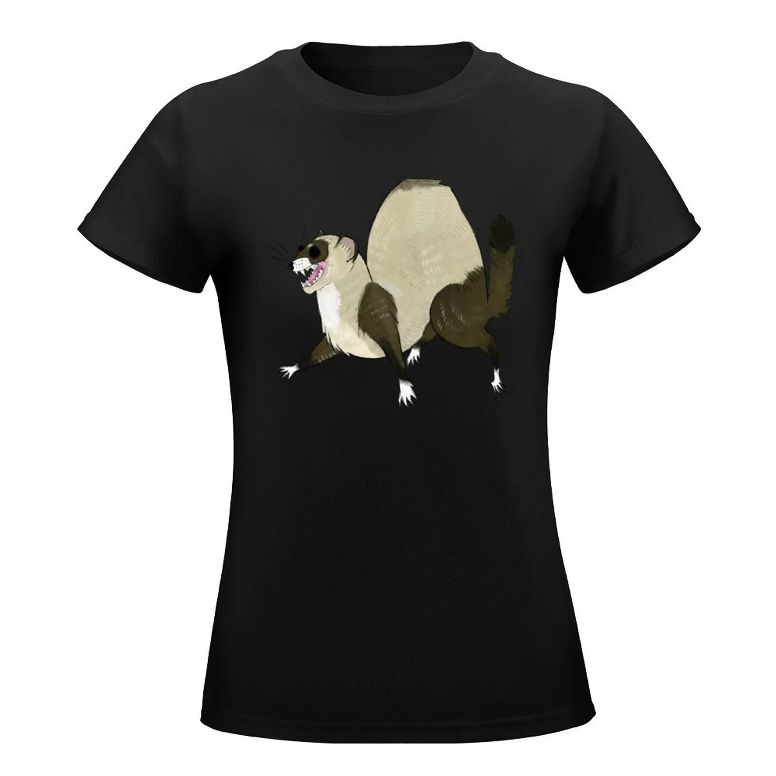 SABLE MITT FERRET T-Shirt cute tops new edition blacks female white t-shirt dress for Women sexy