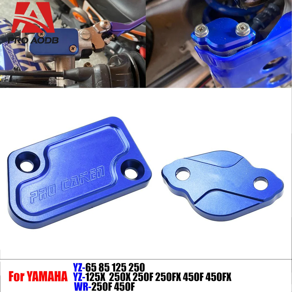 

Motorcycle Aluminum Front Rear Brake Fluid Reservoir Cap Cover For Yamaha YZ 125 250 125X 250X 250F 450F 250FX 450FX WR250F 450F